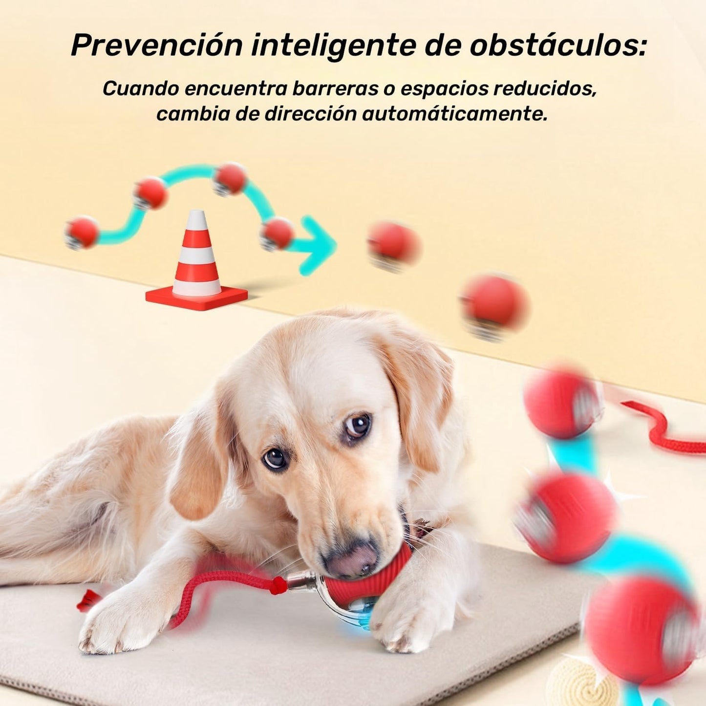 Pelota inteligente interactiva para mascotas
